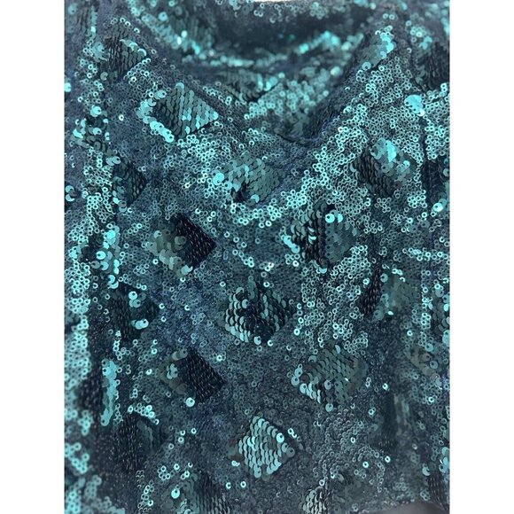Zara Sequin Strapless Crop Top Bustier Small Emerald Green Holiday Party NYE - Picture 6 of 8